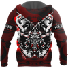 Men Samurai Hoodie Red Premium Unisex 3D Printed Yin And Yang Samurai Hoodie MEI