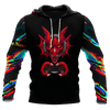 Men Tattoo Hoodie Black Red Premium Dragon Tattoo Personalized Name 3D Printed Unisex Shirts Pi03052102