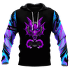 Men Tattoo Hoodie Black Purple Premium Dragon Tattoo Personalized Name 3D Printed Unisex Shirts Pi03052103