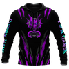 Men Tattoo Hoodie Black Purple Premium Dragon Gamers Tattoo Personalized Name 3D Printed Unisex Shirts Pi03052105