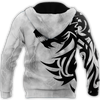 Men Tattoo Hoodie White Black Premium Tribal Tattoo Dragon 3D Printed Unisex Shirts