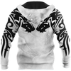 Men Tattoo Hoodie White Premium Tribal Tattoo Fenrir Wolf 3D Printed Unisex Shirts