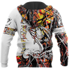 Men Hoodie Bass Fishing Sport Orange Camo tattoo 3D shirts for men and women