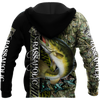Men Hoodie Fishaholic Bass Fishing camo unisex 3d all over printed shirts