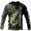 Men Hoodie Fishaholic Bass Fishing camo unisex 3d all over printed shirts