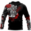 Men Samurai Hoodie Premium 3D Printed Samurai Tatoo Shirts MEI