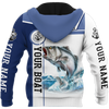 Custom name Striped Bass fishing Catch and Release 3D Design print shirts