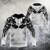 Men Tattoo Hoodie White Premium Tribal Tattoo Fenrir Wolf 3D Printed Unisex Shirts