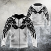 Men Tattoo Hoodie White Premium Tribal Tattoo Fenrir Wolf 3D Printed Unisex Shirts