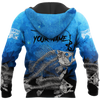 Men Hoodie Master Baiter fishing custom name blue design 3d print shirts