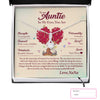 Perfect "Auntie" Characteristics Gift On Mother's Day Custom Message Card Necklace HN