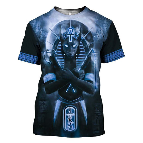 Egyptian Ancient Gods HC3107 Anubis Blue 3D All Over Printed Clothes