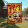 Autumn Gnome Pumpkin Halloween Double Sided Garden Flag For Outdoor Yard Decoration Home Decor ND