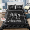 Horse Bedding Set Personalized Name Black Horse Racing Bedding Set