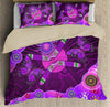 Oceania Bedding Set Aboriginal Naidoc Week 2021 Purple Butterflies Bedding set