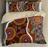 Oceania Bedding Set Aboriginal Brown Circle Dots Australia Indigenous Painting Art bedding set