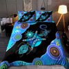 Oceania Bedding Set  Aboriginal Naidoc Week 2021 Blue Turtle Lizard Bedding set