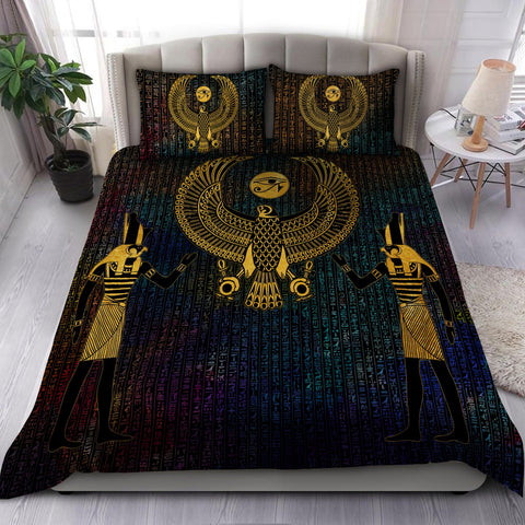 Egypt Bedding Set  Horus Eye Egypt Anubis Ancient 3D print Bedding set