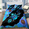 Oceania Bedding Set  Aboriginal Naidoc Week 2021 Blue Turtle Lizard Bedding set