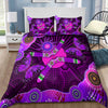 Oceania Bedding Set Aboriginal Naidoc Week 2021 Purple Butterflies Bedding set