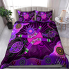 Oceania Bedding Set Aboriginal Naidoc Week 2021 Purple Turtle Lizard Sun Bedding set