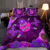 Oceania Bedding Set Aboriginal Naidoc Week 2021 Purple Butterflies Bedding set