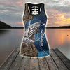 Women Tank top LeggingsBass fishing tattoo blue camo Combo Legging + Tank