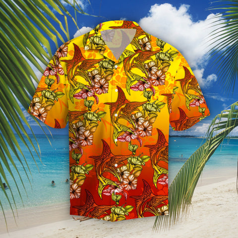 Fishing Hawaii shirt Marlins Hibiscus Tropical Fishing Hawaii Shirt