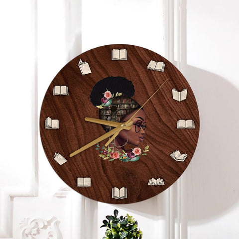 Book Lover Flat Clock