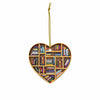 Book Lovers Heart Ceramic Ornament, Tree Ornament Gift for Her Librarian, Librarian Book Ornament, Lover Bookworm, Book lover gift HT