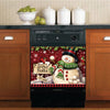 Christmas Kitchen Dishwasher Magnet Cover - Snowman with Snowballs Sign and Cardinal HT