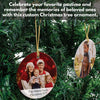 Christmas Ornaments,Photo Ornament, Personalized Ornament Just Married Ceramic Engagement Ornament First Christmas Tree Decoration Xmas Gift HT