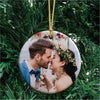 Christmas Ornaments,Photo Ornament, Personalized Ornament Just Married Ceramic Engagement Ornament First Christmas Tree Decoration Xmas Gift HT