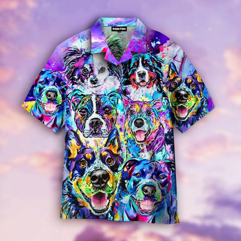 Dog Faces Hawaiian Shirt Summer Beach Clothes Outfit For Men Women ND