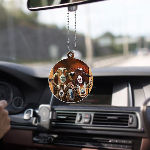 Goat Family Ornament Farm Animal Cute Hanging Ornament Animal Lovers Gifts Car Decor Home Decor HN