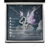 Elegant Gift for your Beloved Grandmother on Mother's Day with Flowers and Wing Message Card Necklace HN