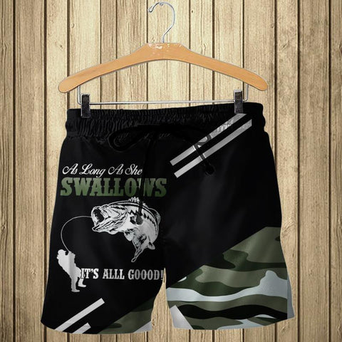 Men Shorts Fishing bass camo