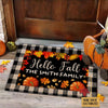 Fall Hello Fall Custom Doormat, Autumn Decoration Outdoor, Fall Doormat, Fall Porch Decor