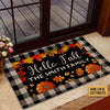 Fall Hello Fall Custom Doormat, Autumn Decoration Outdoor, Fall Doormat, Fall Porch Decor