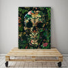 Floral Skull Poster, Boho Skull Wall Art Print, Sugar Skull Home Decor, Gothic Flower Skull Wall Art