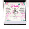 Gift For Your Beautiful Auntie on Mother's Day With Lotus Illustration Message Card Necklace HN