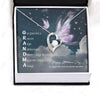 Elegant Gift for your Beloved Grandmother on Mother's Day with Flowers and Wing Message Card Necklace HN
