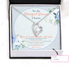Bonus Mom Necklace: Gift For Mother's Day Strongest Woman I Know, Custom Flower Message Card HN