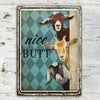 Goat Nice Butt Restroom Customized Classic Metal Signs