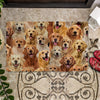 A bunch Of Golden Retrievers Doormat gift for golden dog lovers Doormat