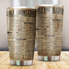 Golf Knowledge Tumbler, Bottle for Golf Players, Cup design for golf lover