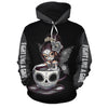 All Color Skull Girl Teacup Cancer Hoodie
