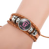 Breast Cancer Bracelets Breast Cancer Gifts For Women - Breast Cancer Survivor Gifts For Cancer Patients Women Pink Ribbon Charm Braided Leather Rope Wrap Bangle Fashion Jewelry