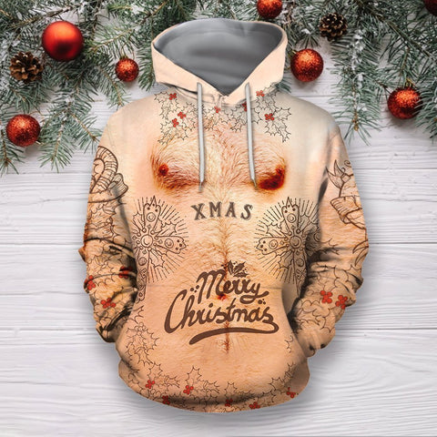 3D AOP Funny Tattoo Xmas Life Ugly Christmas Clothes