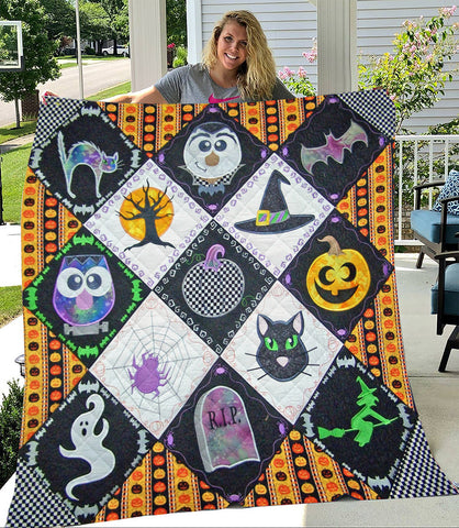 Halloween Quilt Blanket Comforter Bedding Home Decoration ND